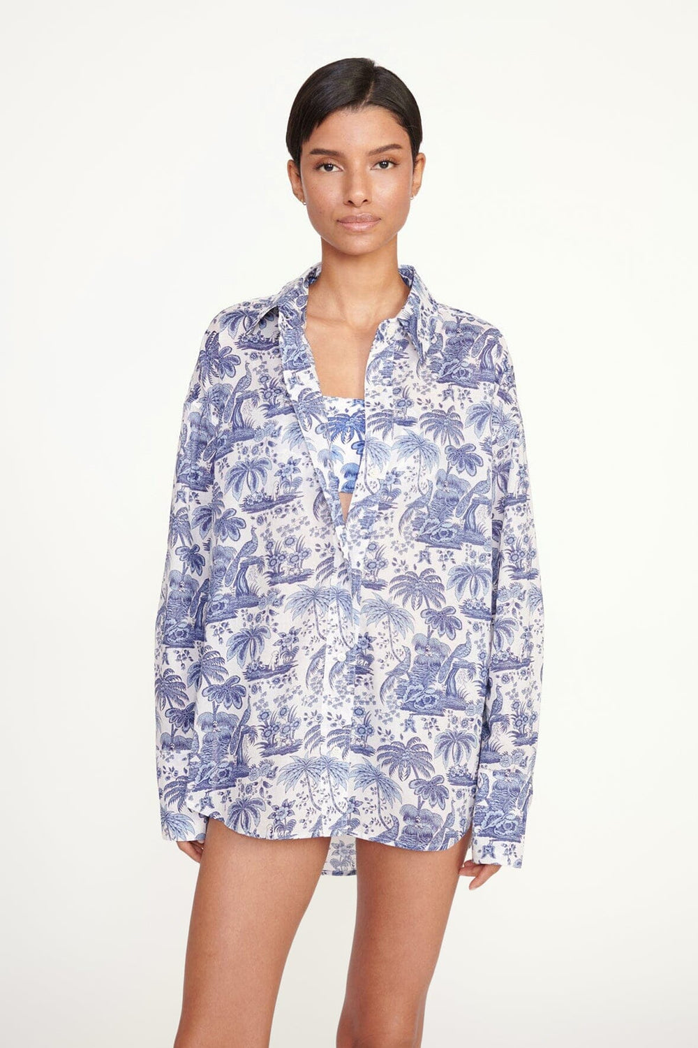 COLTON SHIRT BLUE TOILE - STAUD outlet