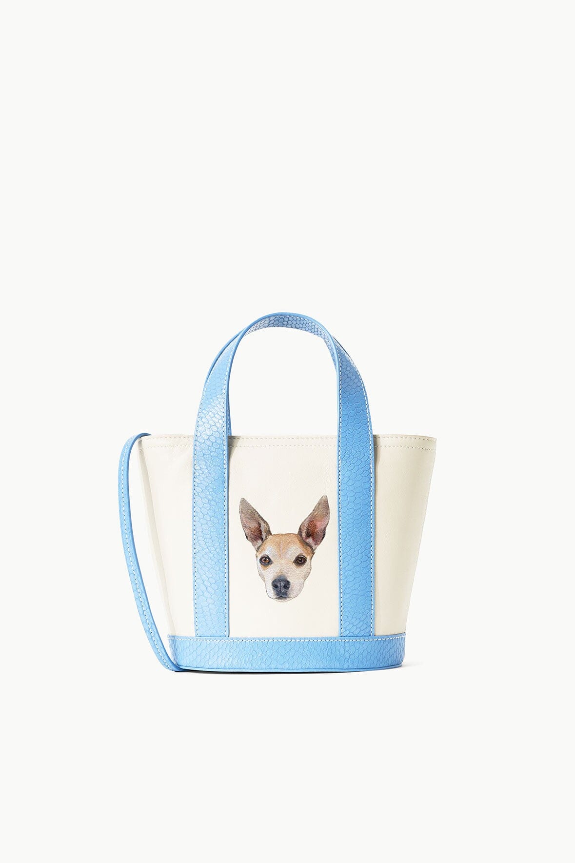 CUSTOM ALLORA MINI TOTE CREAM BLUE - STAUD online