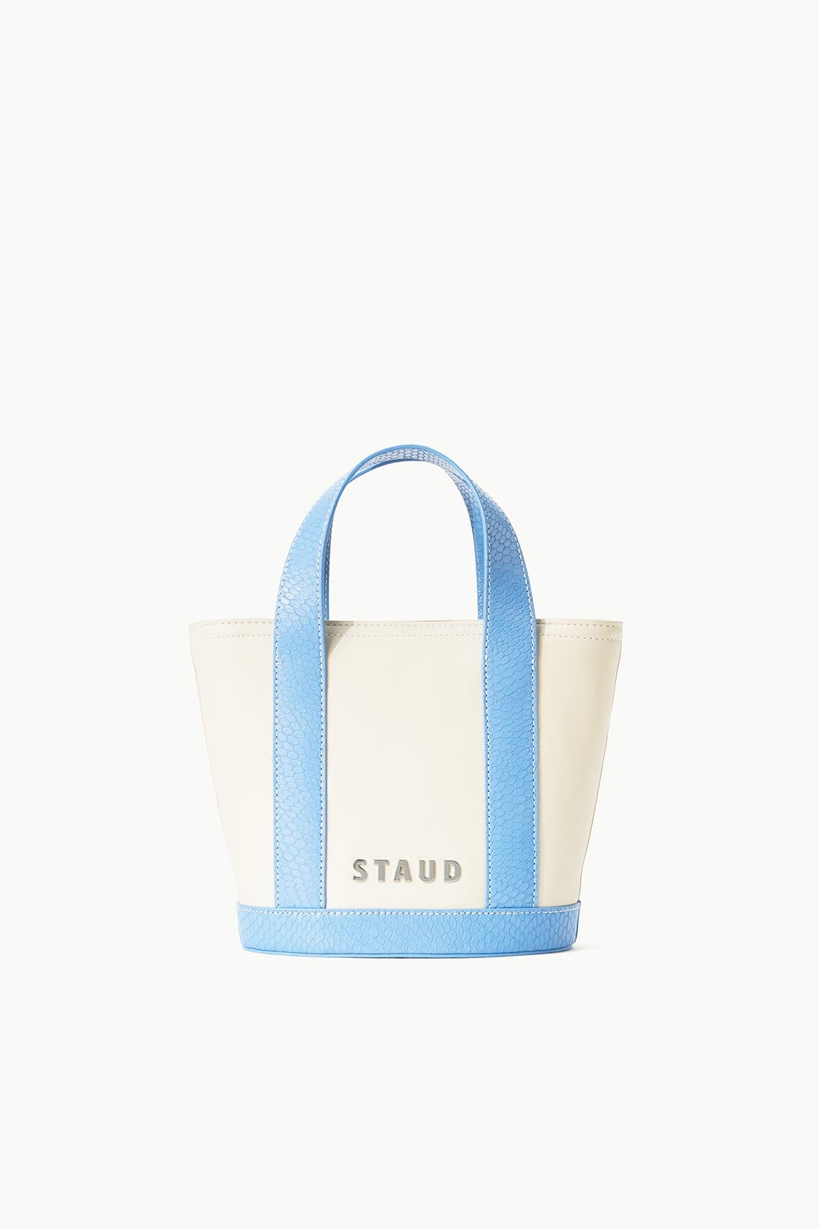 CUSTOM ALLORA MINI TOTE CREAM BLUE - STAUD online