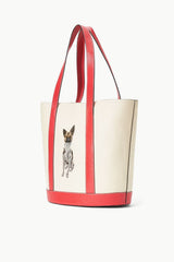 CUSTOM ALLORA TOTE CREAM RED ROSE - STAUD near me