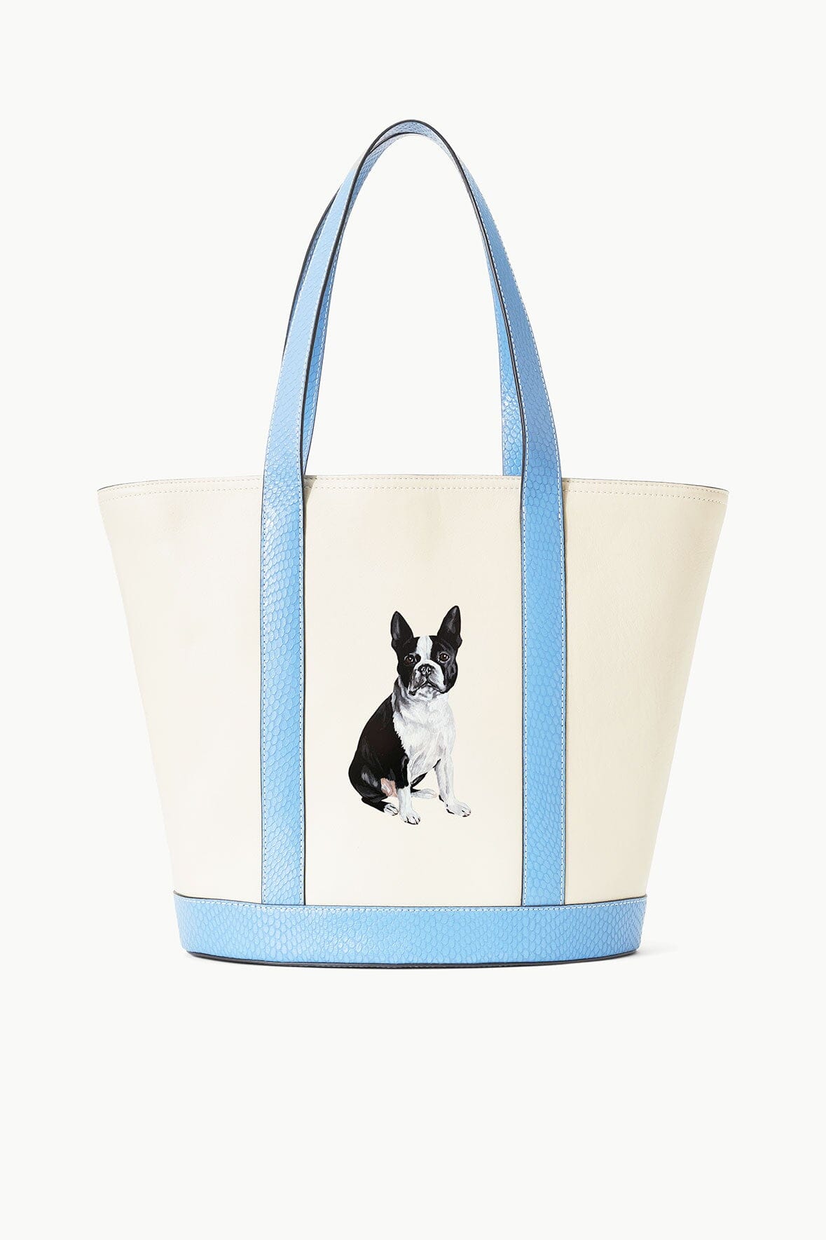 CUSTOM ALLORA TOTE CREAM BLUE - STAUD US