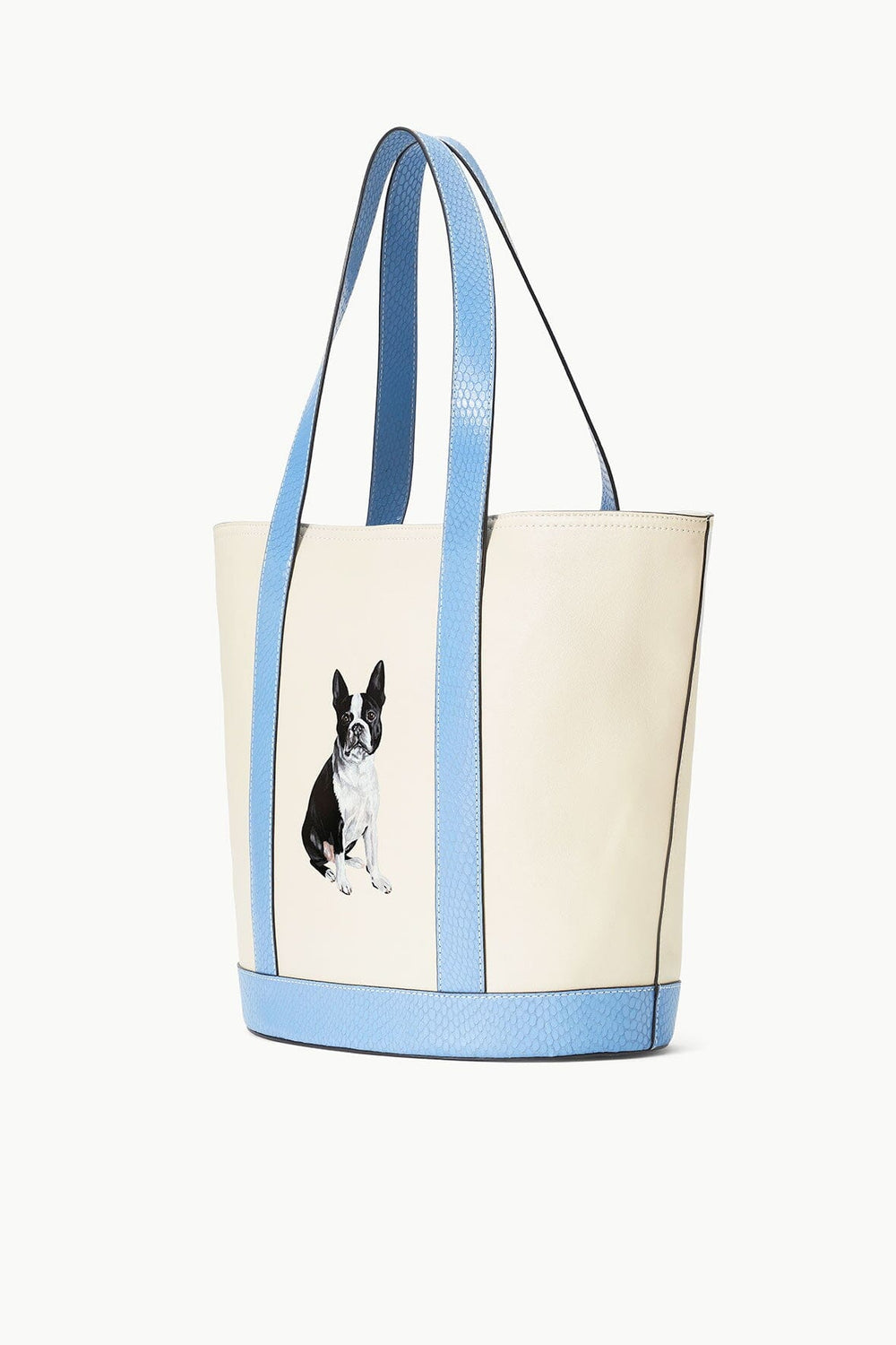 CUSTOM ALLORA TOTE CREAM BLUE - STAUD US