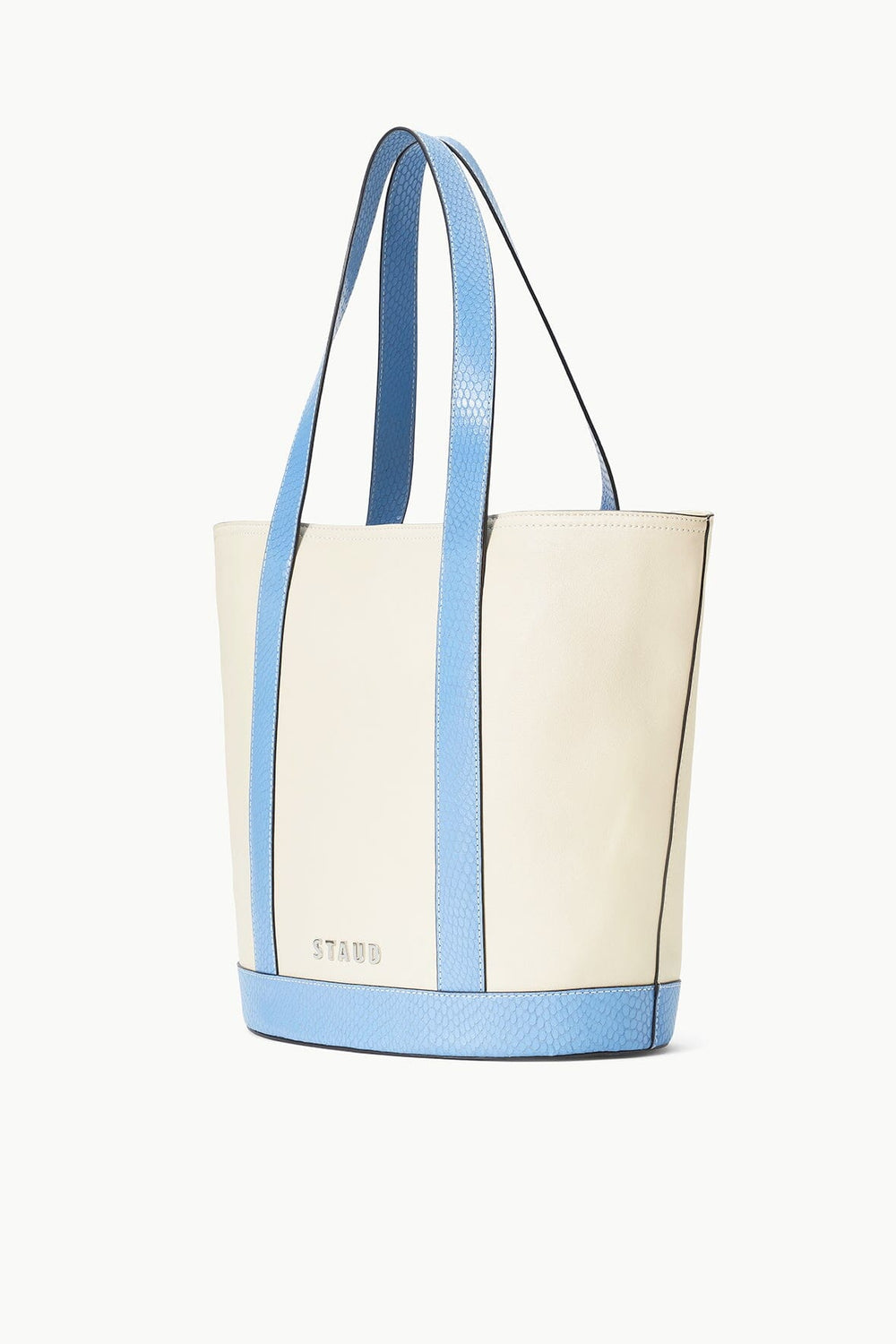 CUSTOM ALLORA TOTE CREAM BLUE - STAUD US