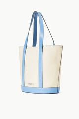 CUSTOM ALLORA TOTE CREAM BLUE - STAUD US