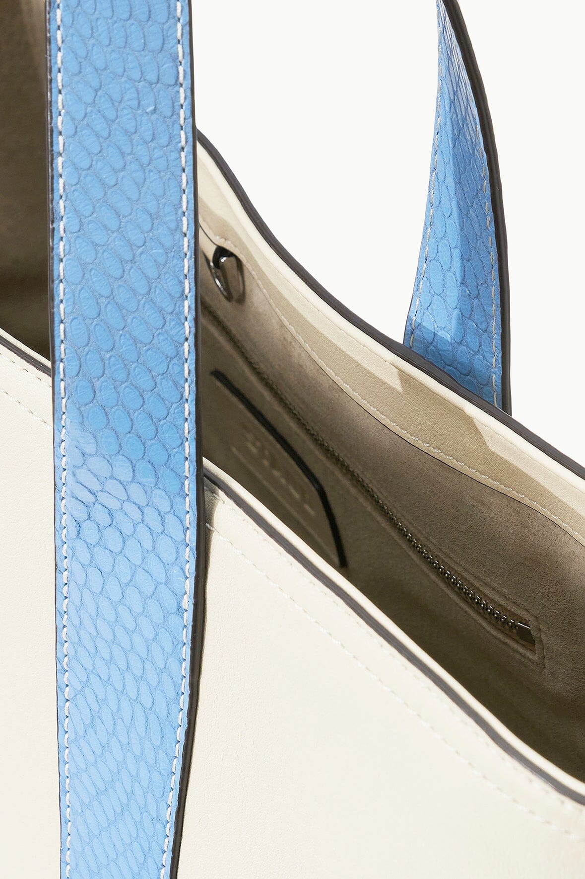 CUSTOM ALLORA TOTE CREAM BLUE - STAUD US