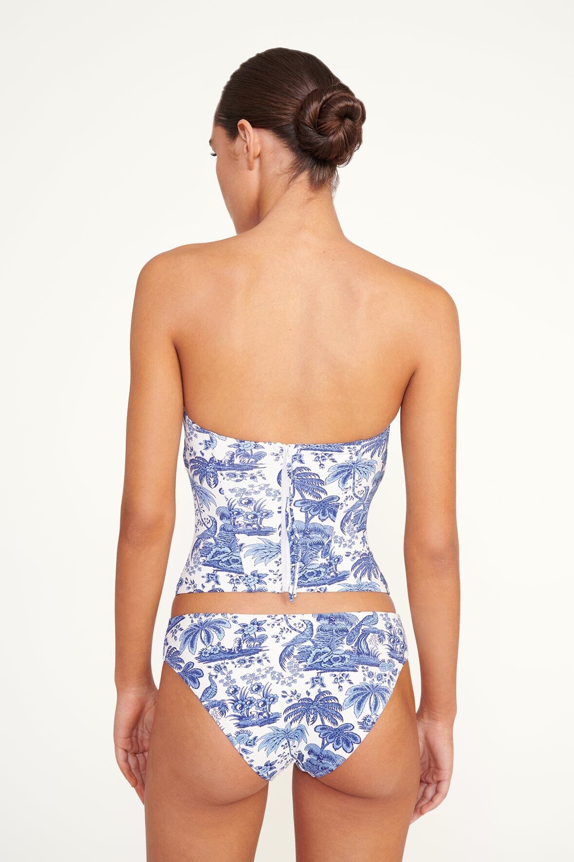 FRANCESCA BIKINI TOP BLUE TOILE - STAUD online