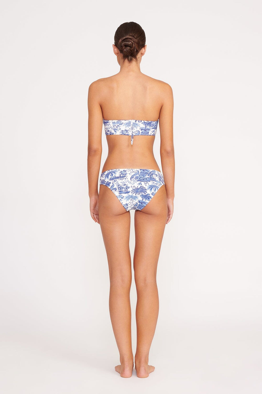 MALA BIKINI TOP BLUE TOILE - STAUD for sale