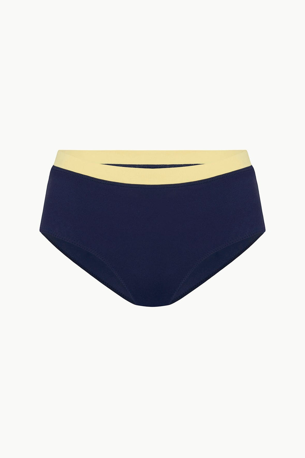 DEVON HIGH RISE BIKINI BOTTOM NAVY COLORBLOCK - STAUD outlet