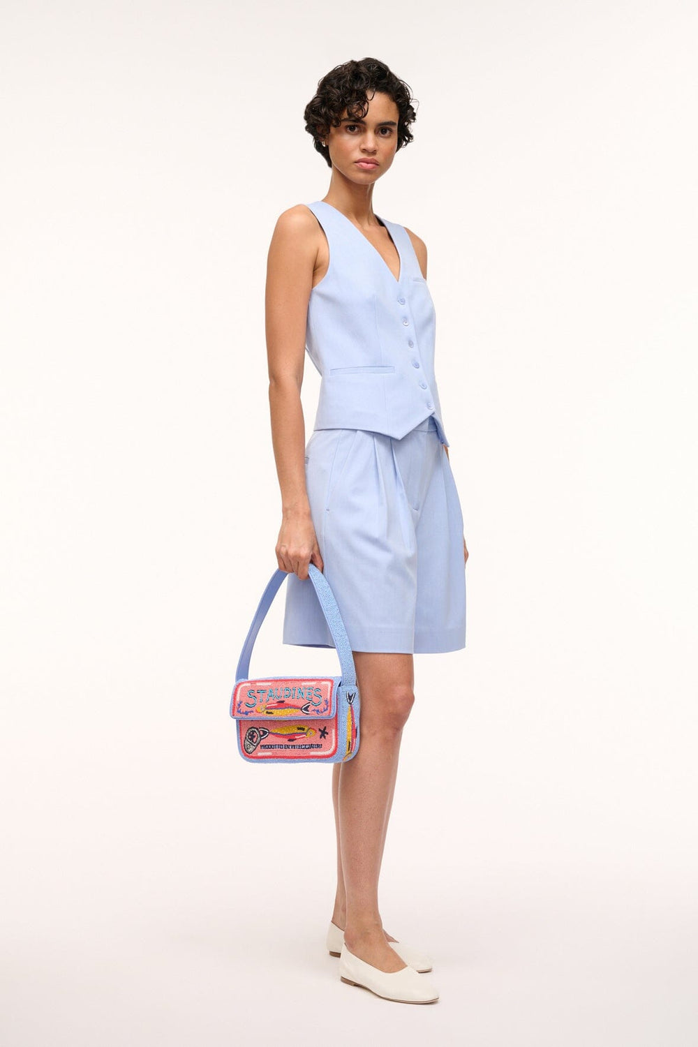 TOMMY BEADED BAG STAUDINES PINK - STAUD sale