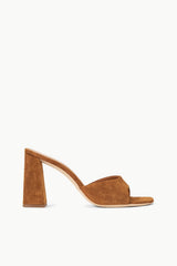 SLOANE HEEL TAN SUEDE - STAUD sale
