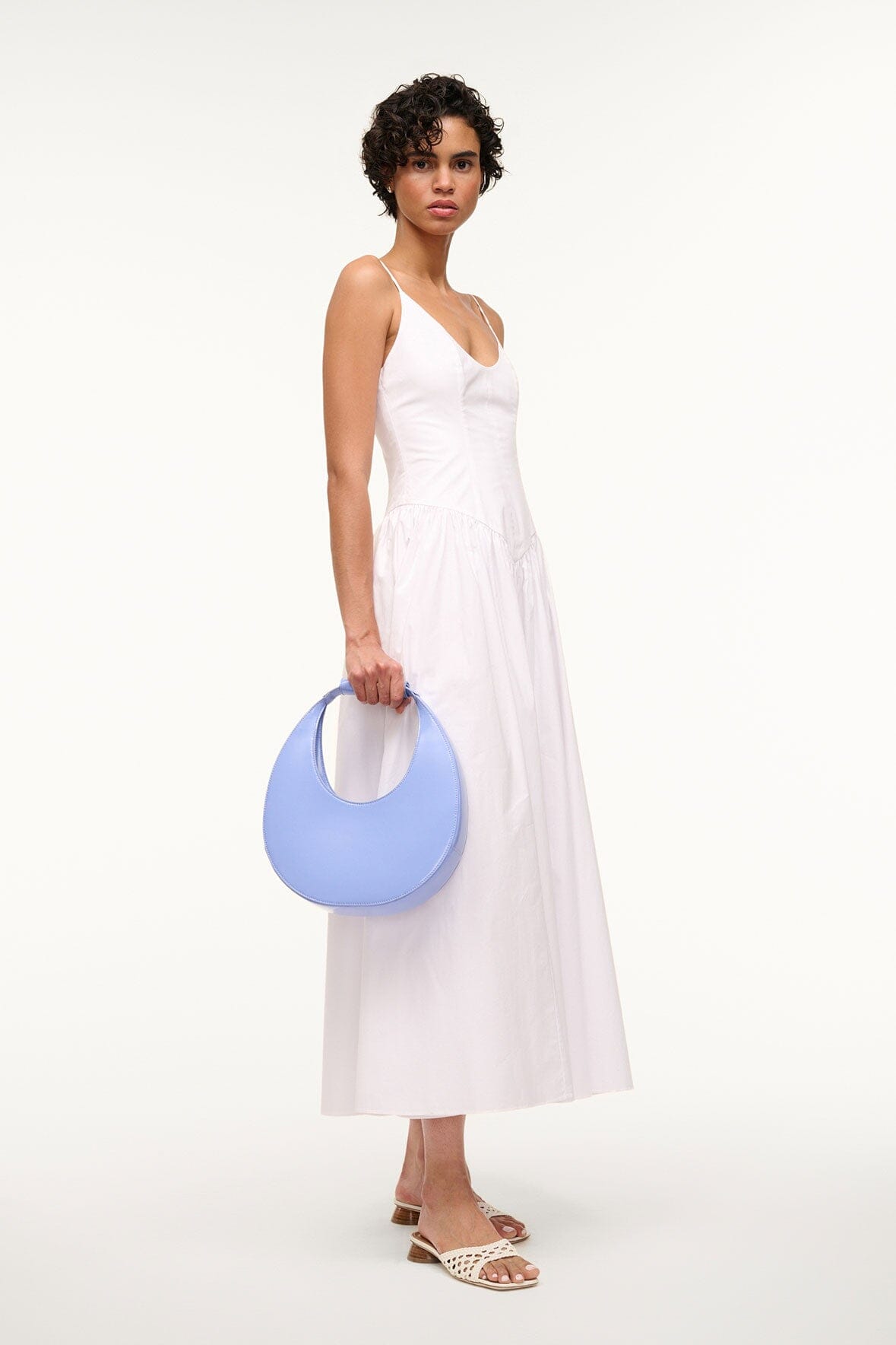 DENA DRESS WHITE - STAUD sale