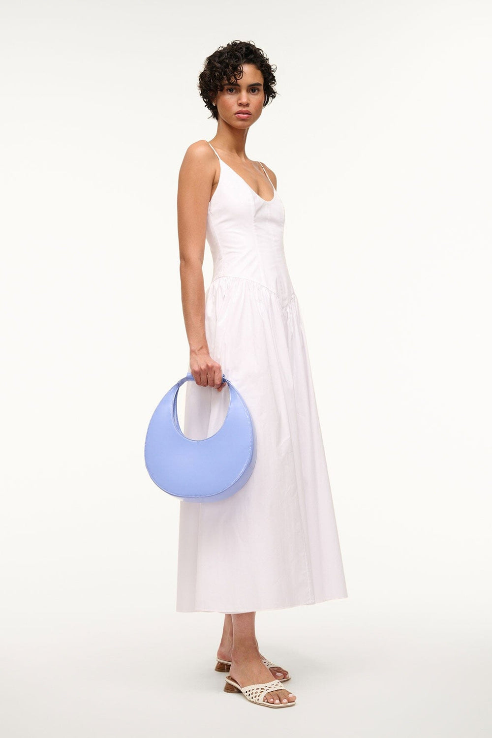 DENA DRESS WHITE - STAUD sale