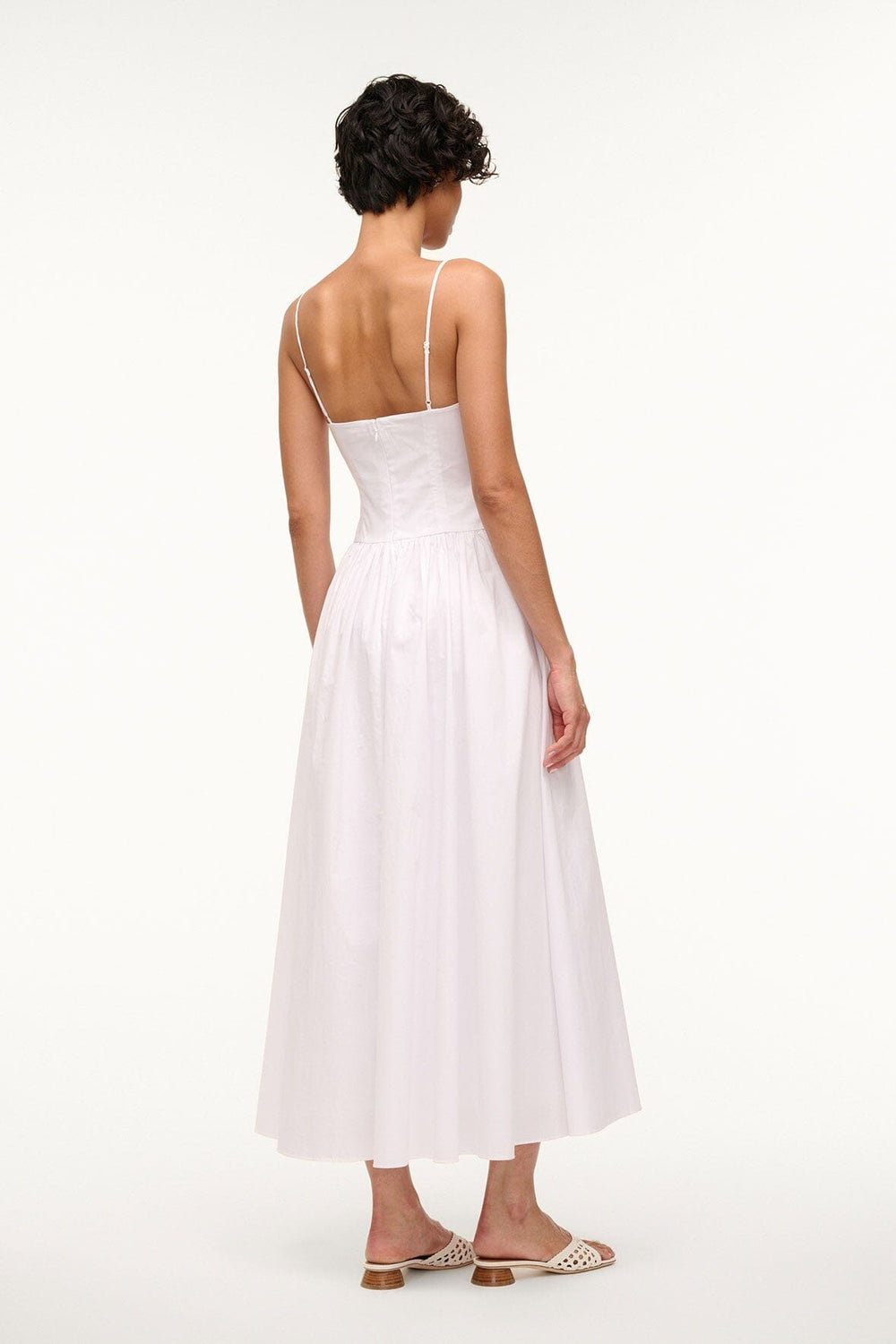 DENA DRESS WHITE - STAUD sale