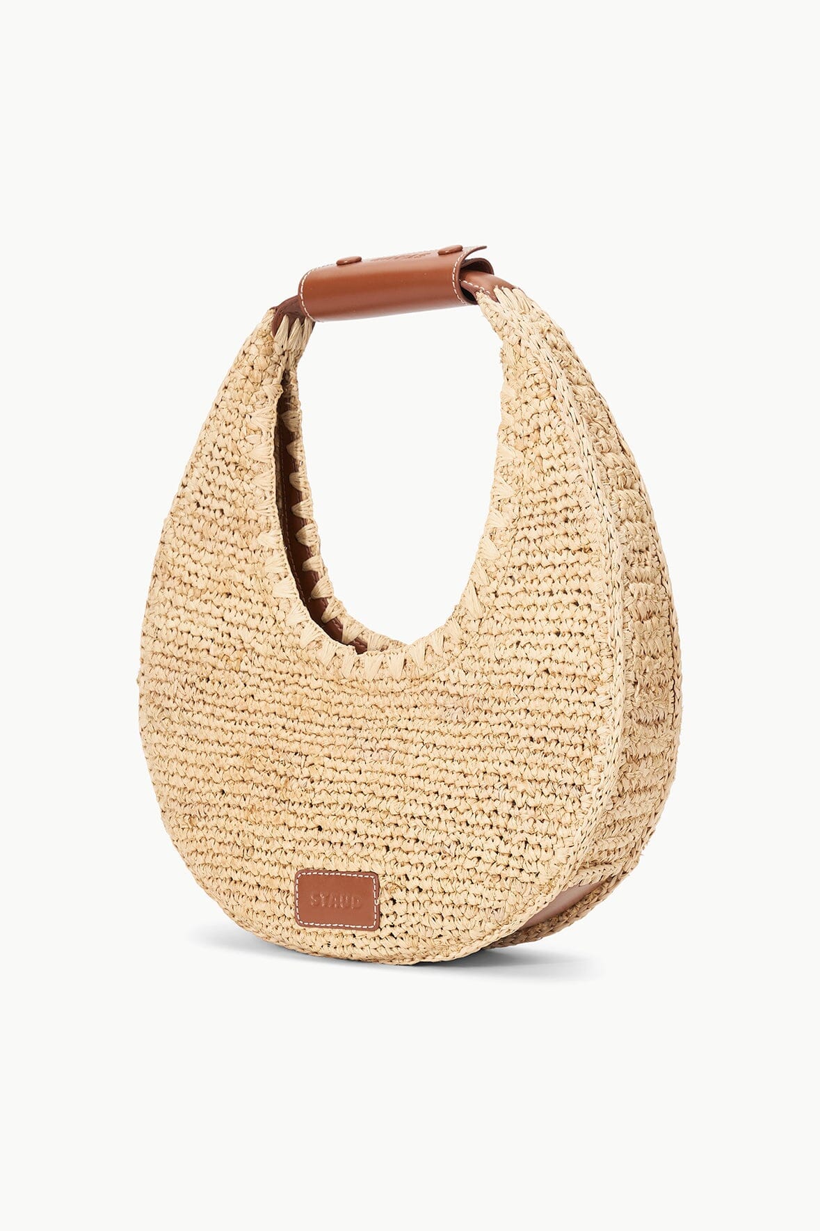 MOON RAFFIA BAG NATURAL TAN - STAUD online