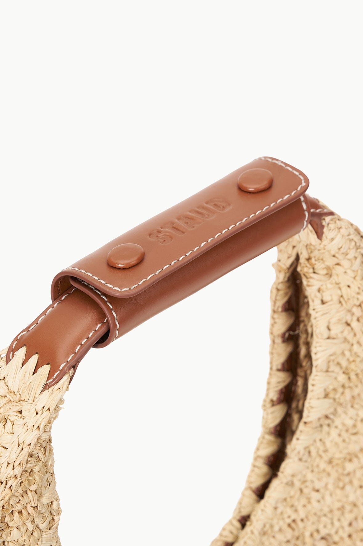 MOON RAFFIA BAG NATURAL TAN - STAUD online