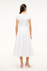SHORT SLEEVE WELLS DRESS WHITE - STAUD near me