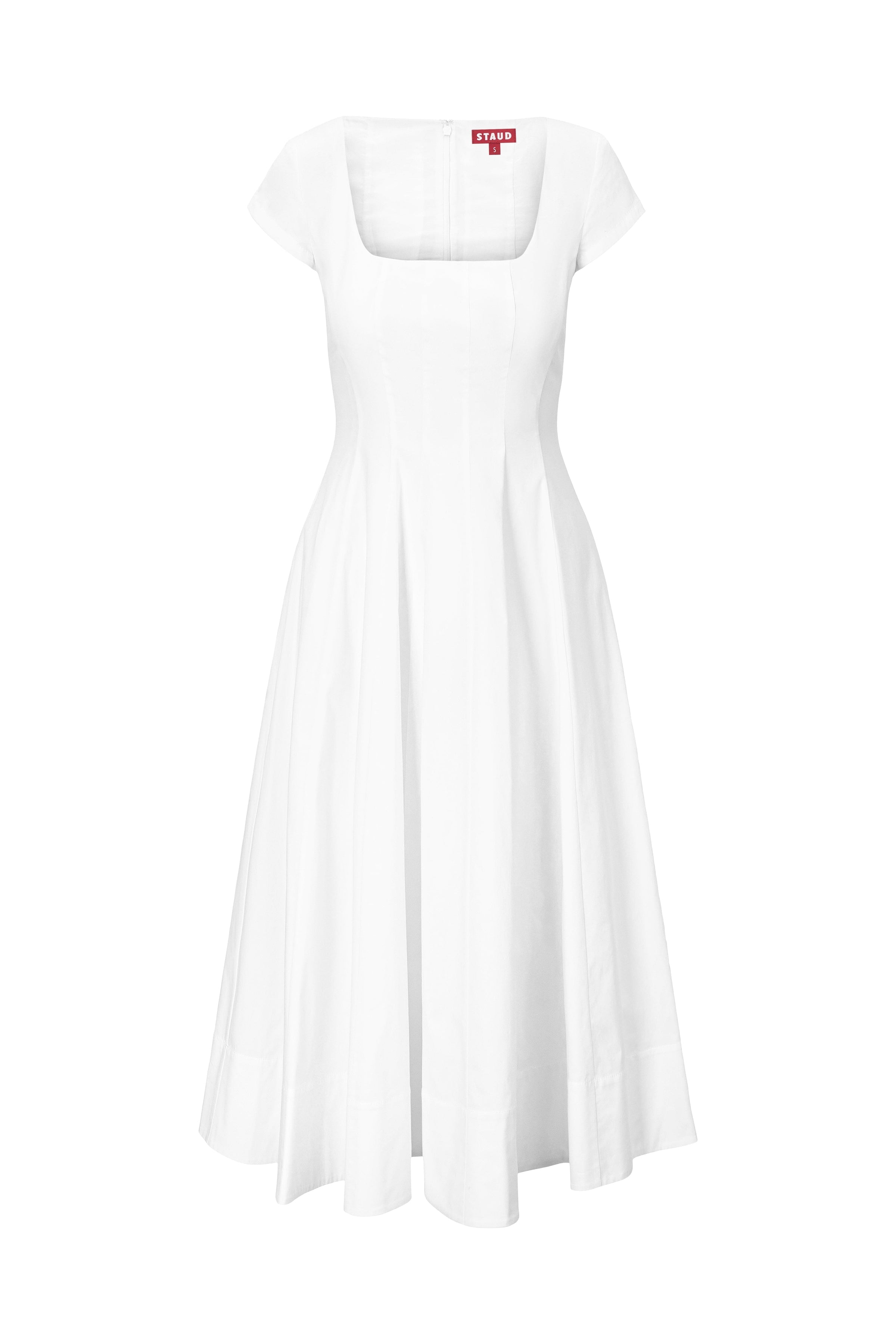 SHORT SLEEVE WELLS DRESS WHITE - STAUD near me