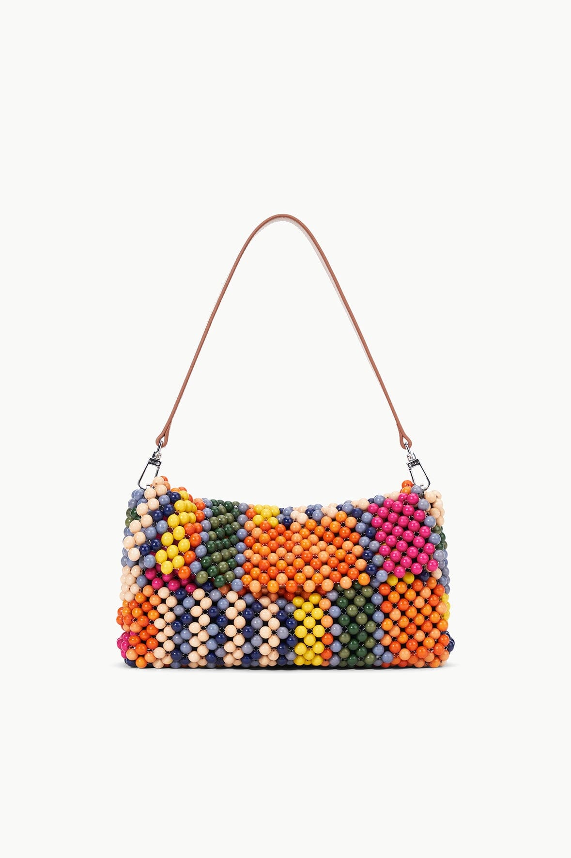 TIMMY BEADED SHOULDER BAG MULTI BAYADERE STRIPE - STAUD US