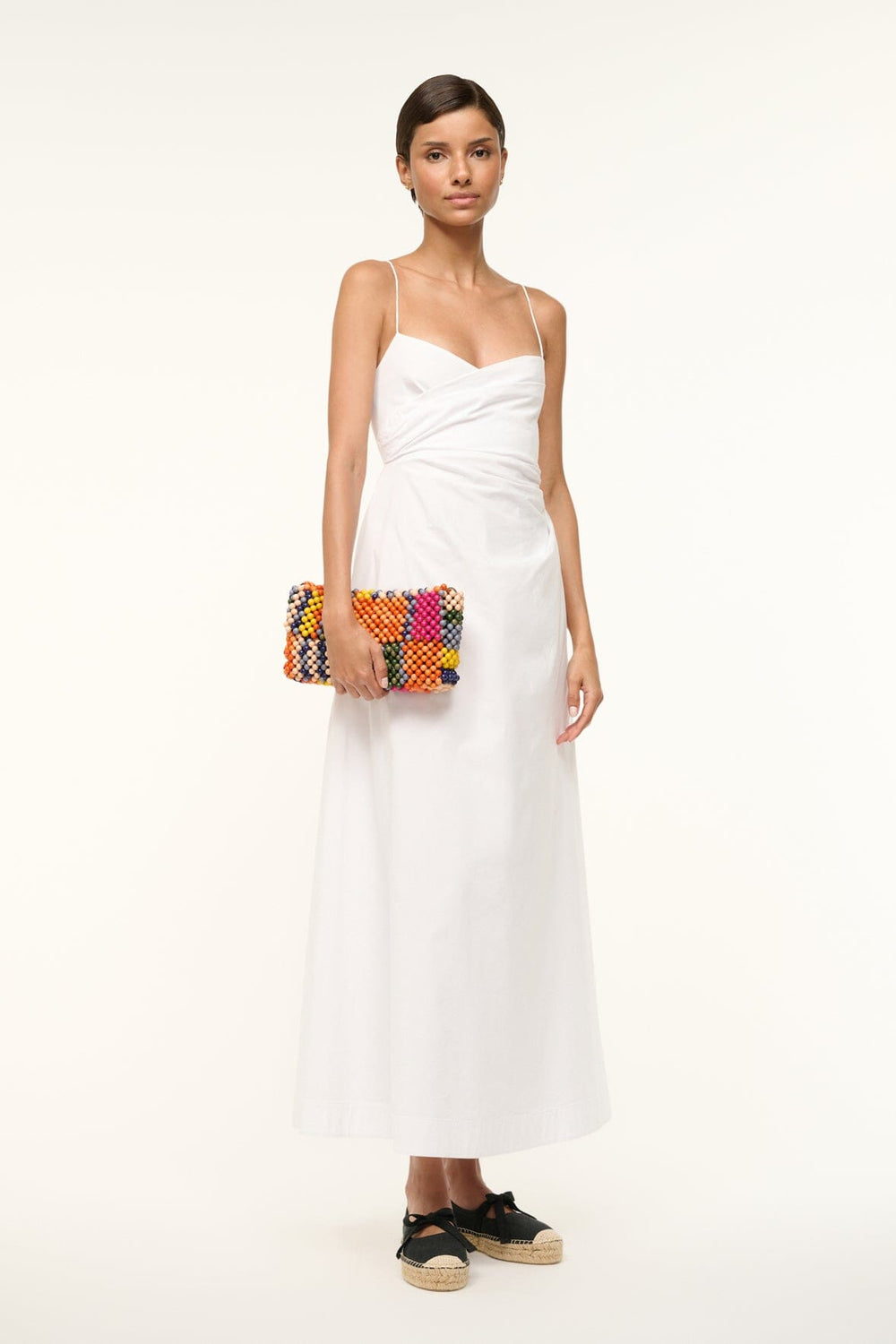 TIMMY BEADED SHOULDER BAG MULTI BAYADERE STRIPE - STAUD US