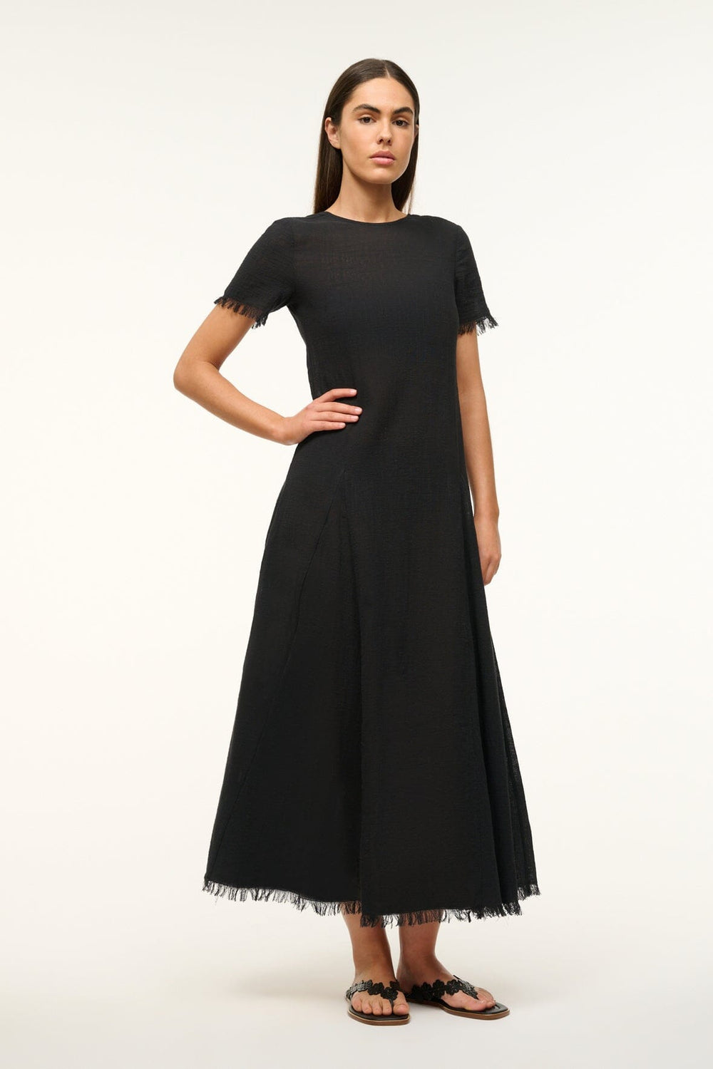 LE HAVRE DRESS BLACK - STAUD US