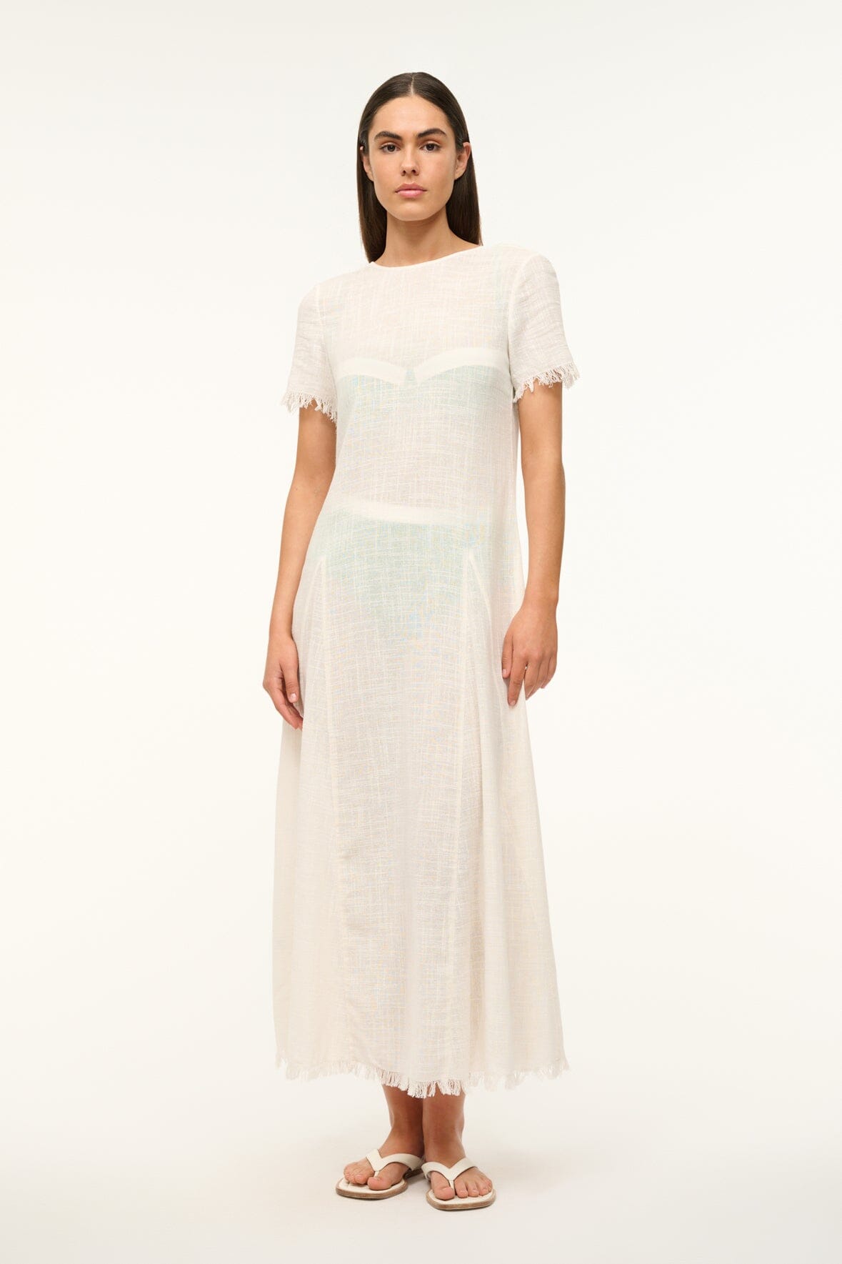 LE HAVRE DRESS BUTTERCREAM - STAUD for sale