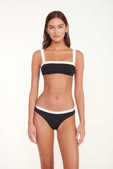 GEMMA BIKINI BOTTOM BLACK WHITE - STAUD US