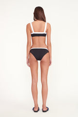 GEMMA BIKINI BOTTOM BLACK WHITE - STAUD US