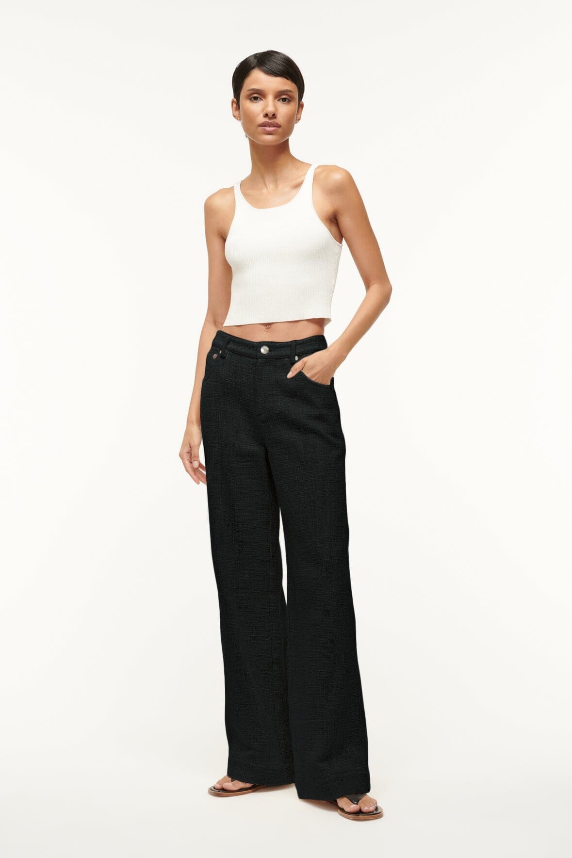 GRAYSON PANT IVORY - STAUD for sale