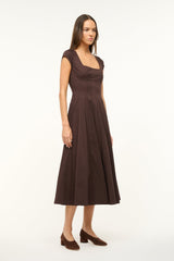 SHORT SLEEVE WELLS DRESS EARTH - STAUD outlet
