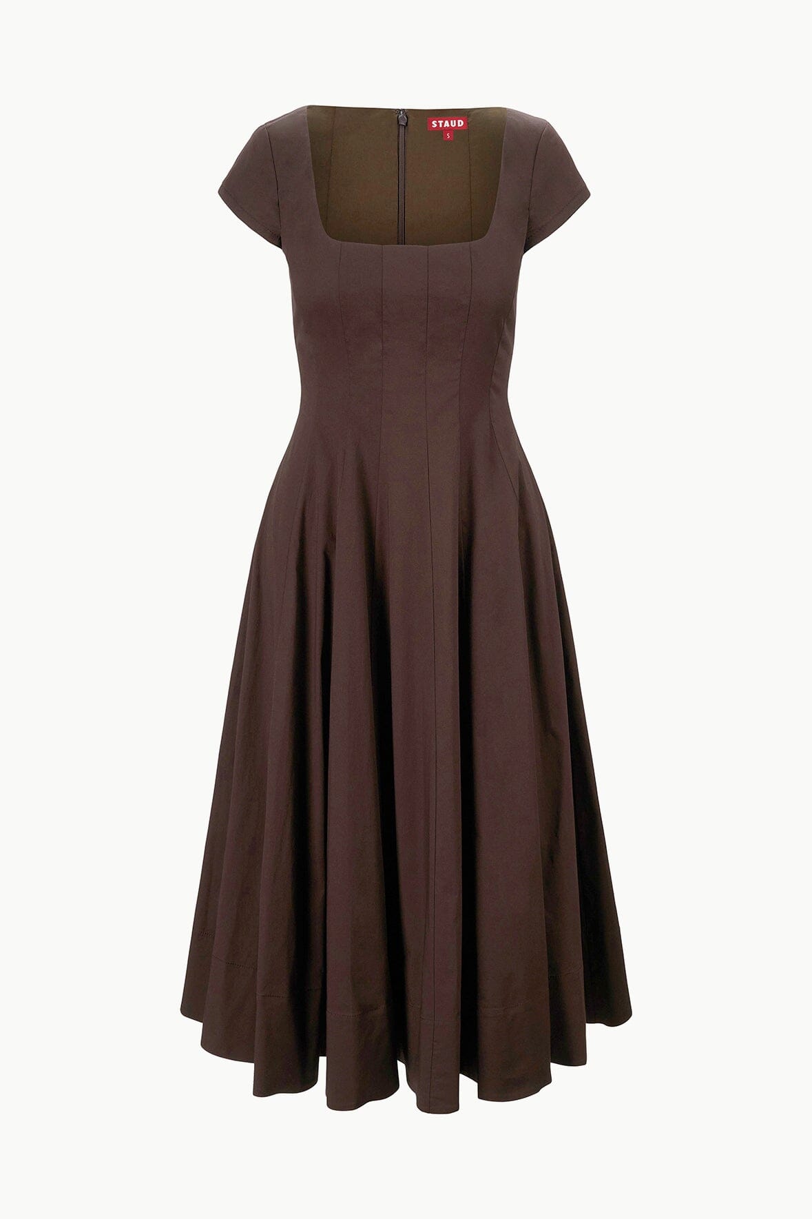 SHORT SLEEVE WELLS DRESS EARTH - STAUD outlet