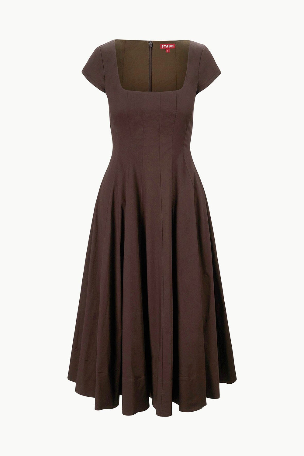 SHORT SLEEVE WELLS DRESS EARTH - STAUD outlet