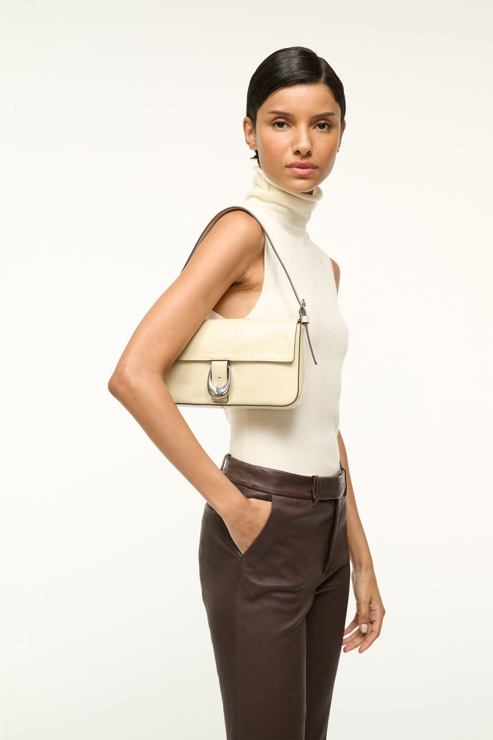 HARLOW BAG CREAM - STAUD sale