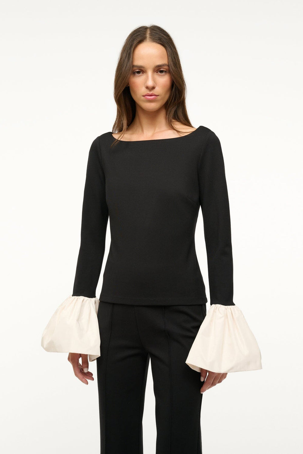 PAIGE TOP BLACK IVORY - STAUD US