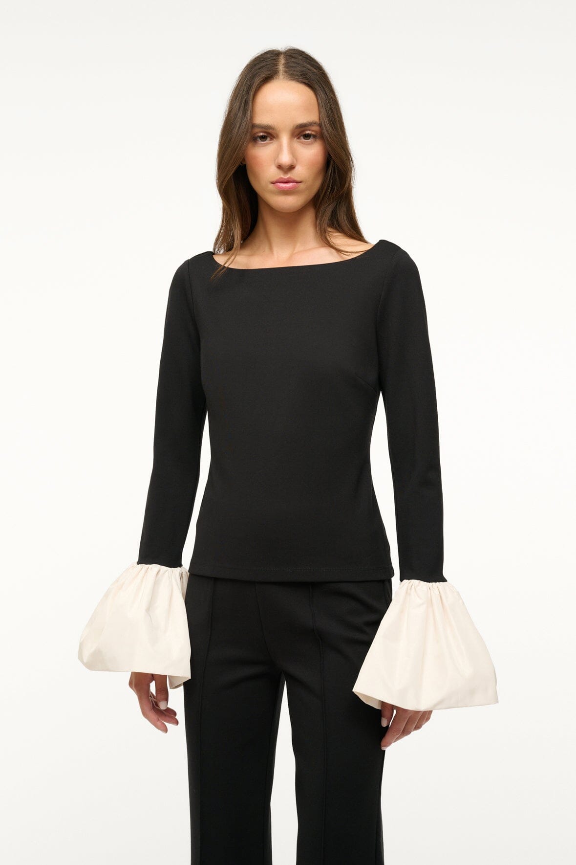PAIGE TOP BLACK IVORY - STAUD US