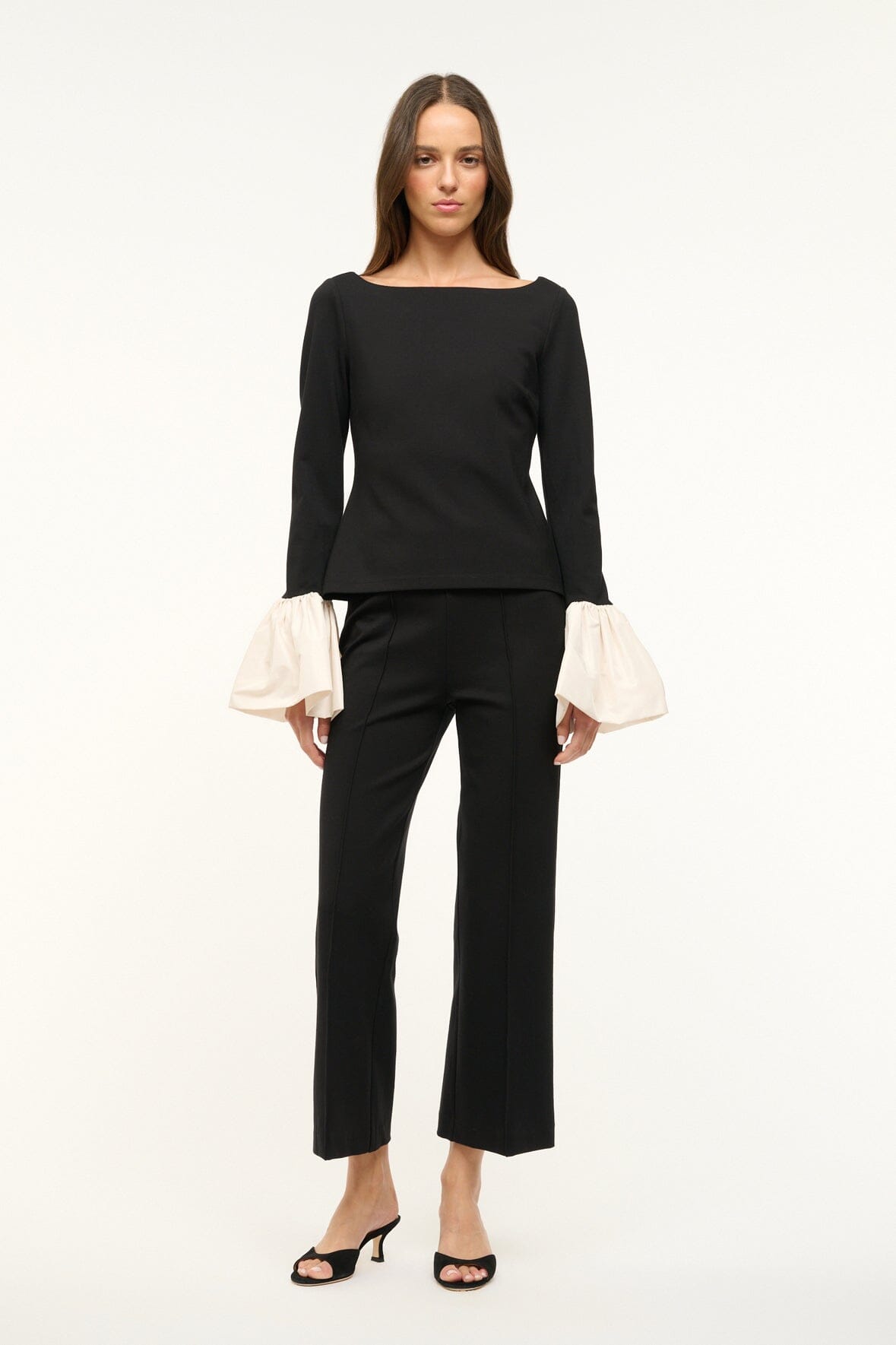 PAIGE TOP BLACK IVORY - STAUD US