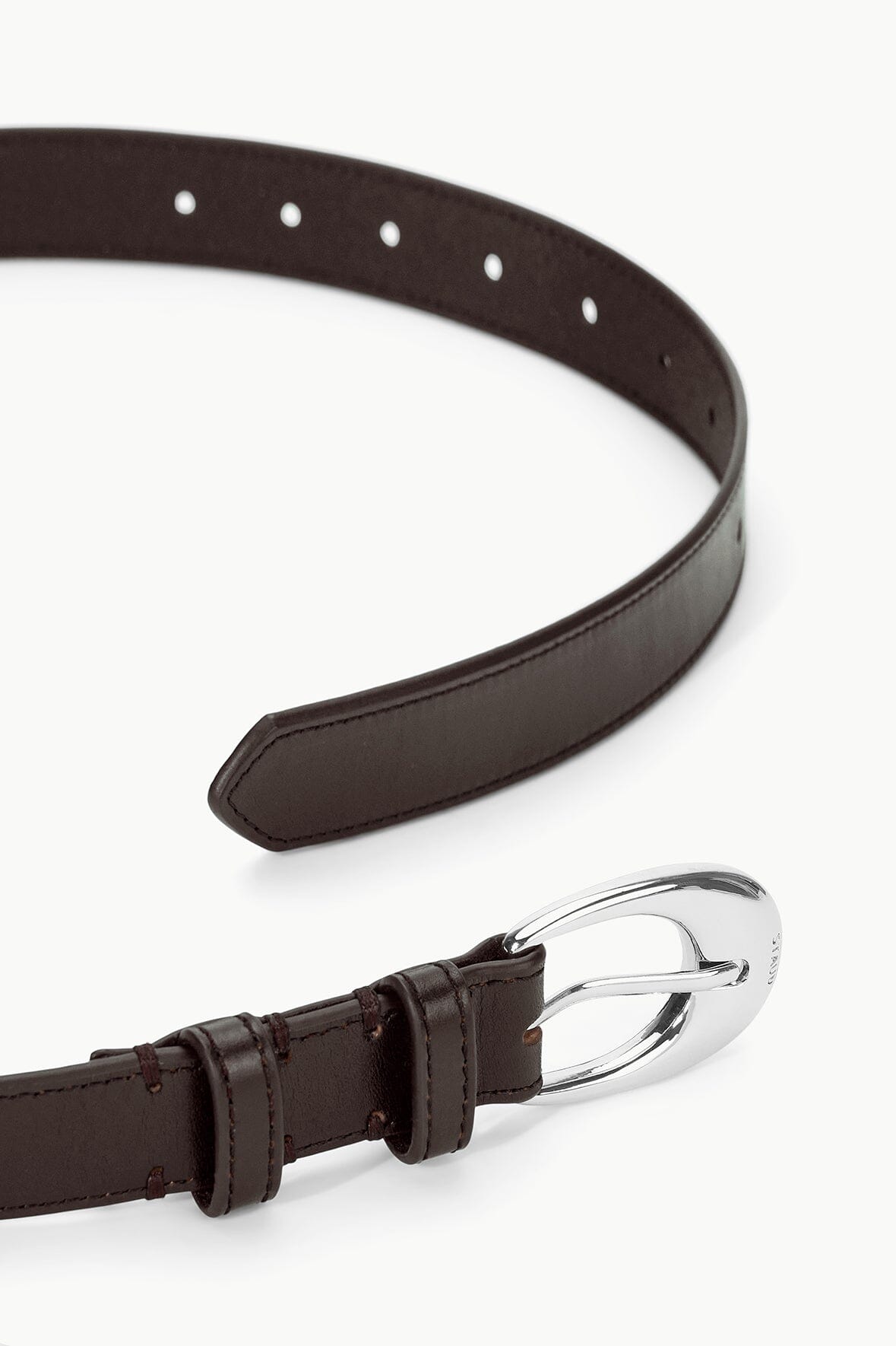MOON BUCKLE BELT - 26MM MAHOGANY SILVER - STAUD US