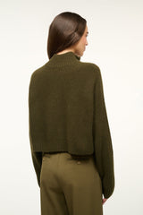 CASHMERE CROPPED HAMPTON SWEATER OLIVE - STAUD near me