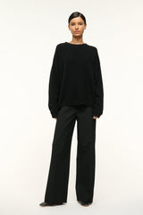 SERRANO CASHMERE RELAXED CREW BLACK - STAUD for sale