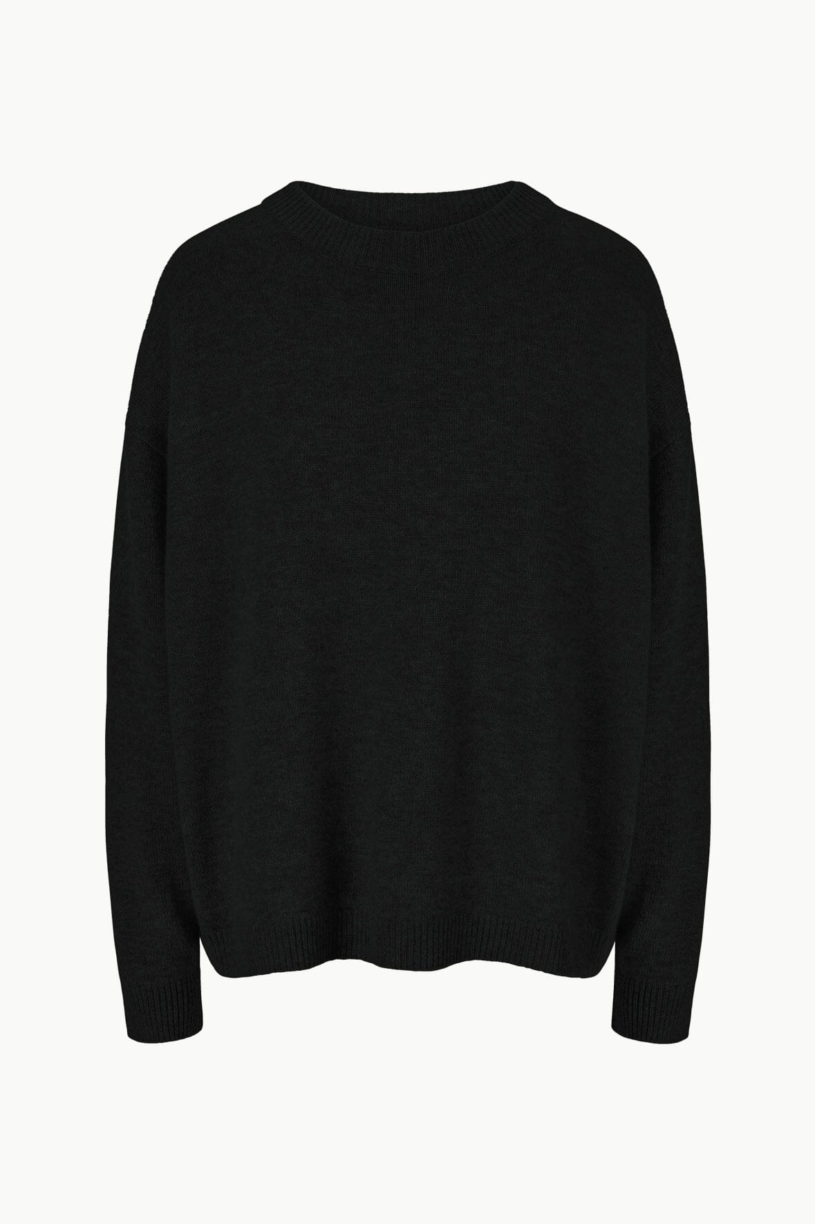 SERRANO CASHMERE RELAXED CREW BLACK - STAUD for sale