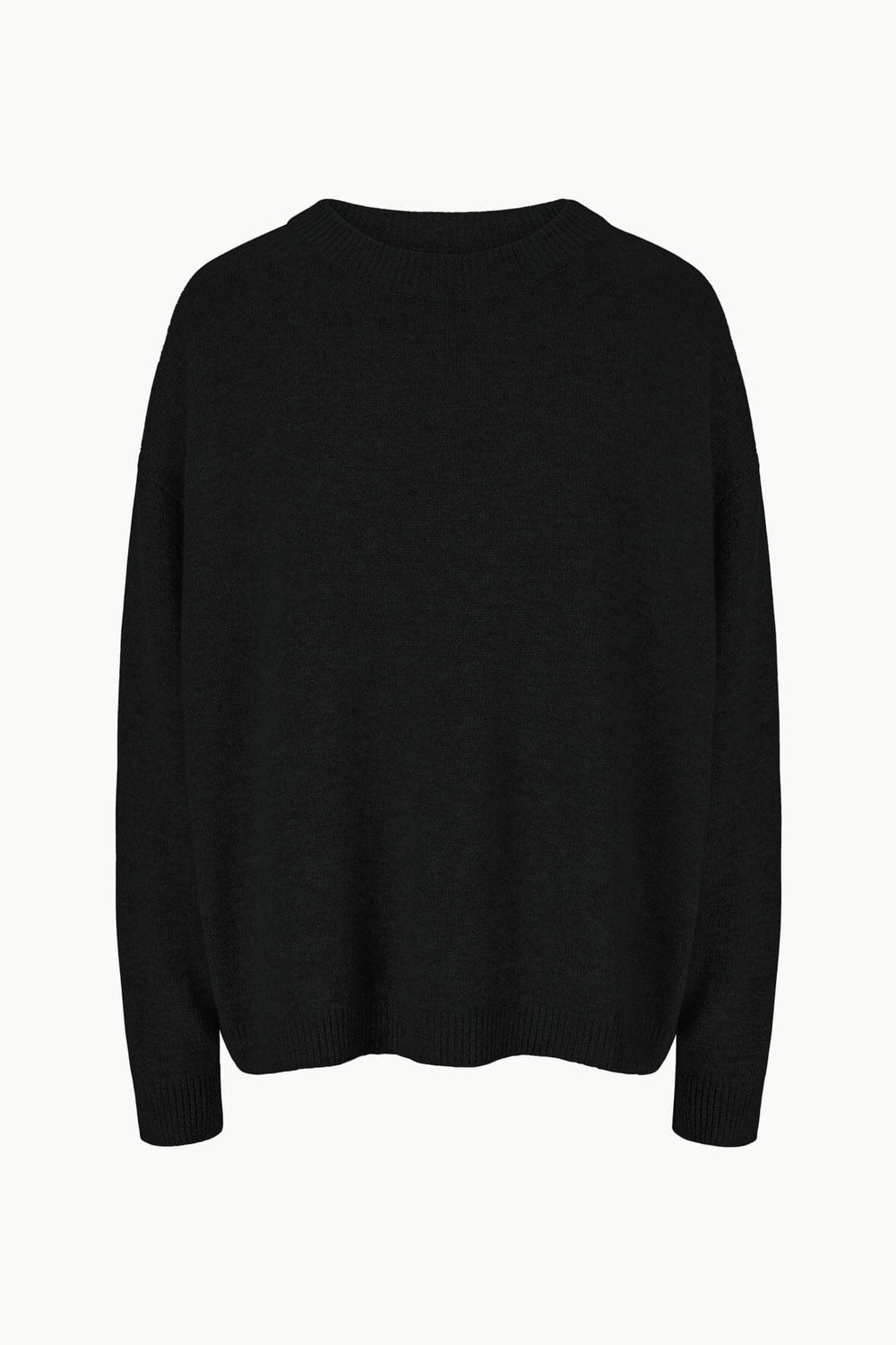 SERRANO CASHMERE RELAXED CREW BLACK - STAUD for sale