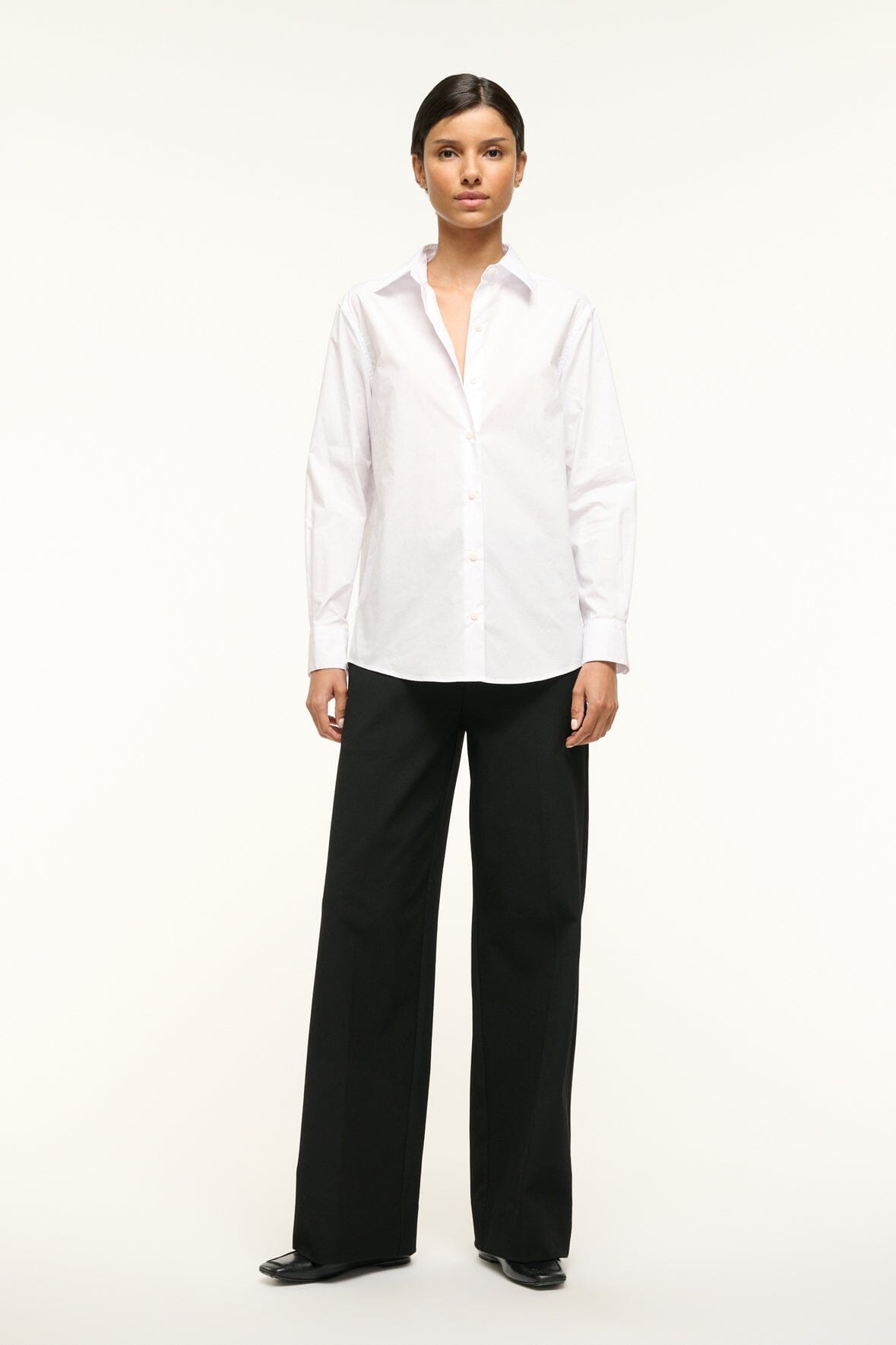 ROXBURY POPLIN SHIRT WHITE - STAUD near me