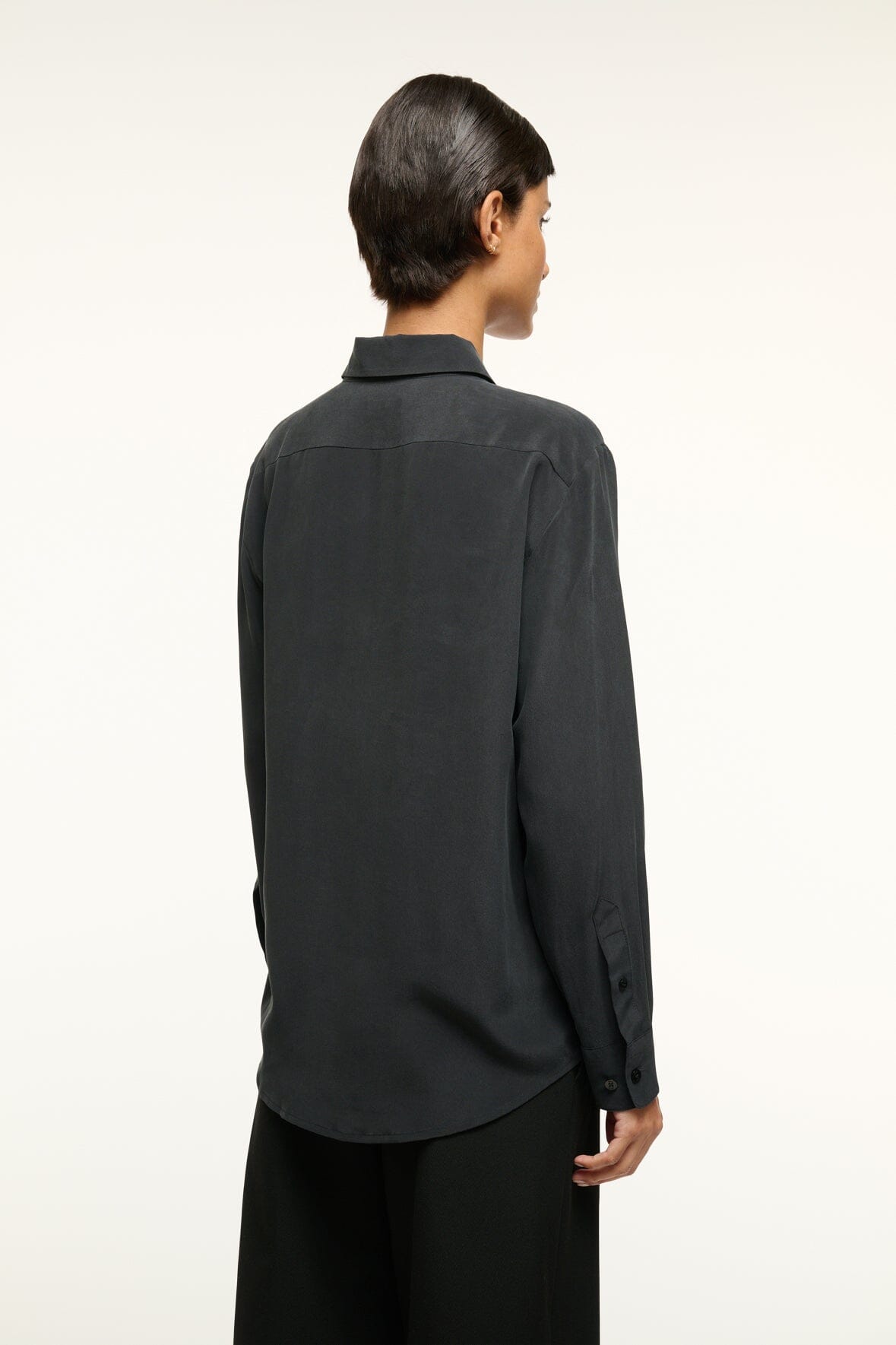 ROXBURY SILK SHIRT BLACK - STAUD near me