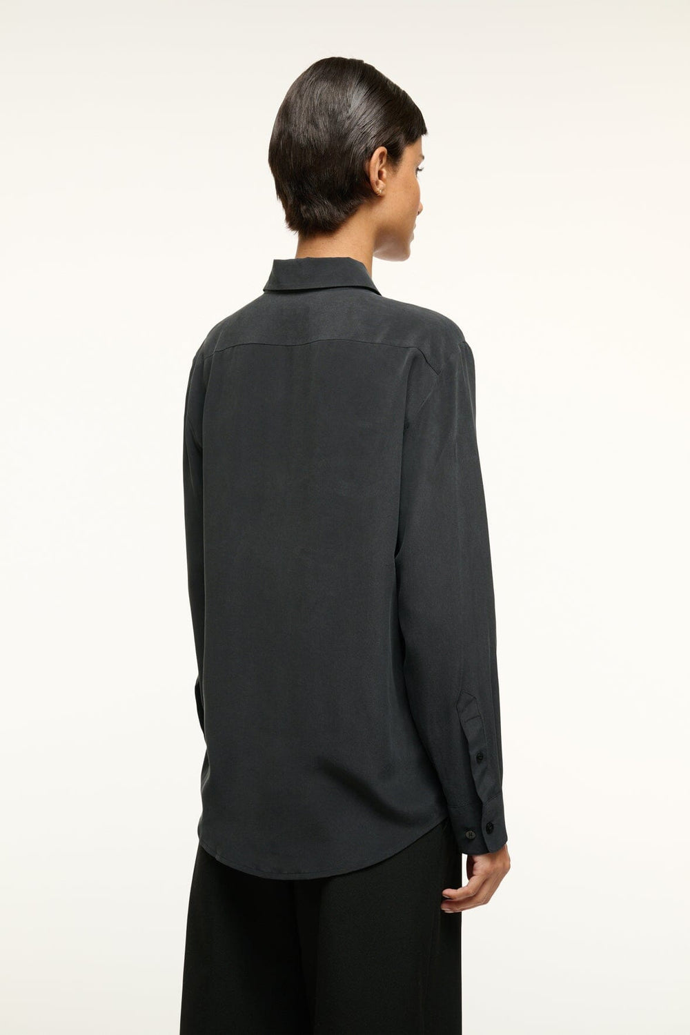 ROXBURY SILK SHIRT BLACK - STAUD near me