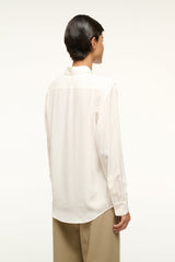 ROXBURY SILK SHIRT IVORY - STAUD outlet