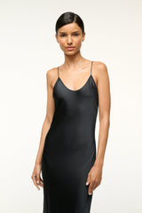 MILNER SILK SLIP DRESS BLACK - STAUD online