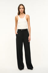 SLIM MOON BUCKLE BELT - 13MM BLACK SILVER - STAUD outlet