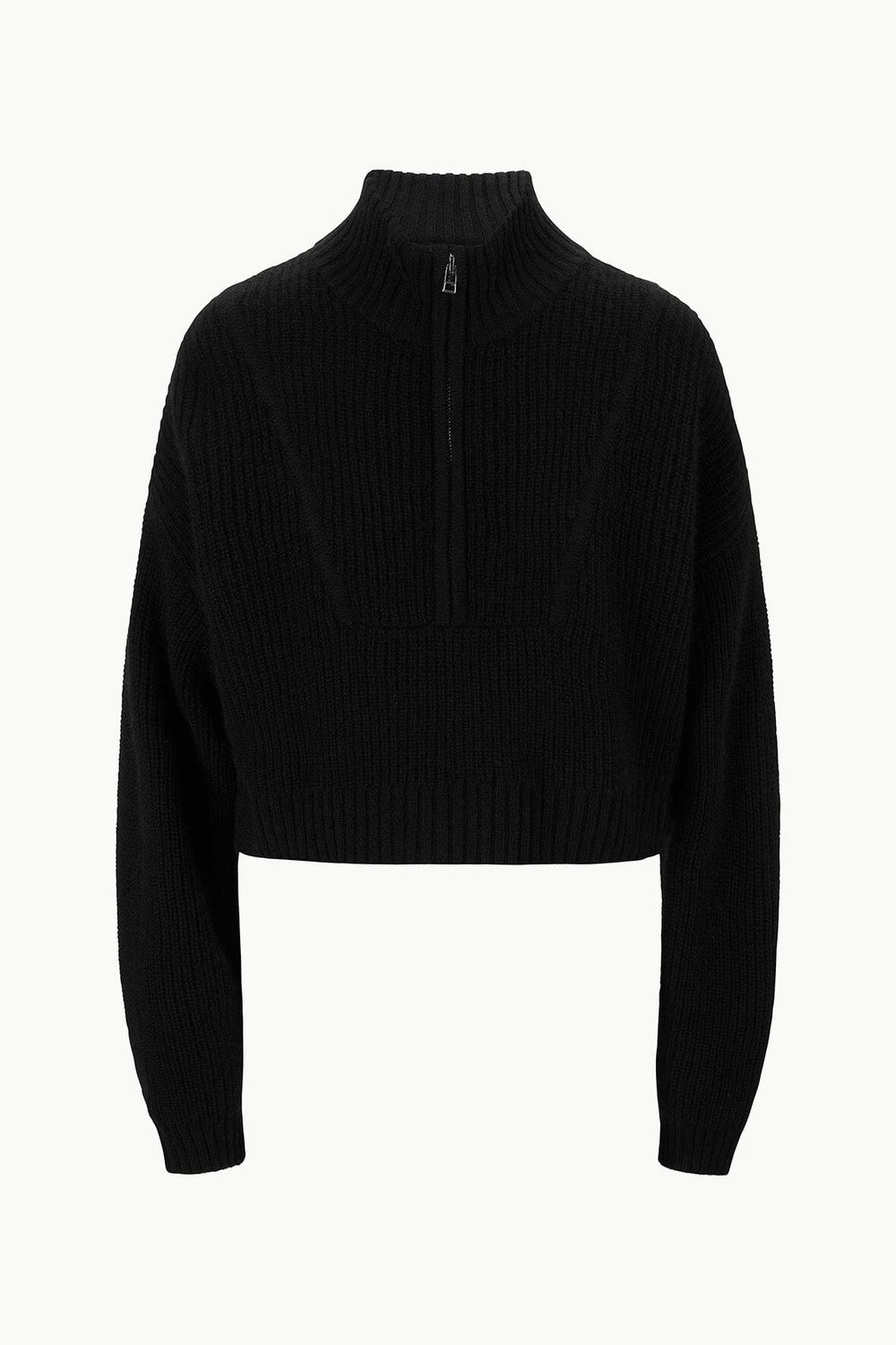 CASHMERE CROPPED HAMPTON SWEATER BLACK - STAUD near me