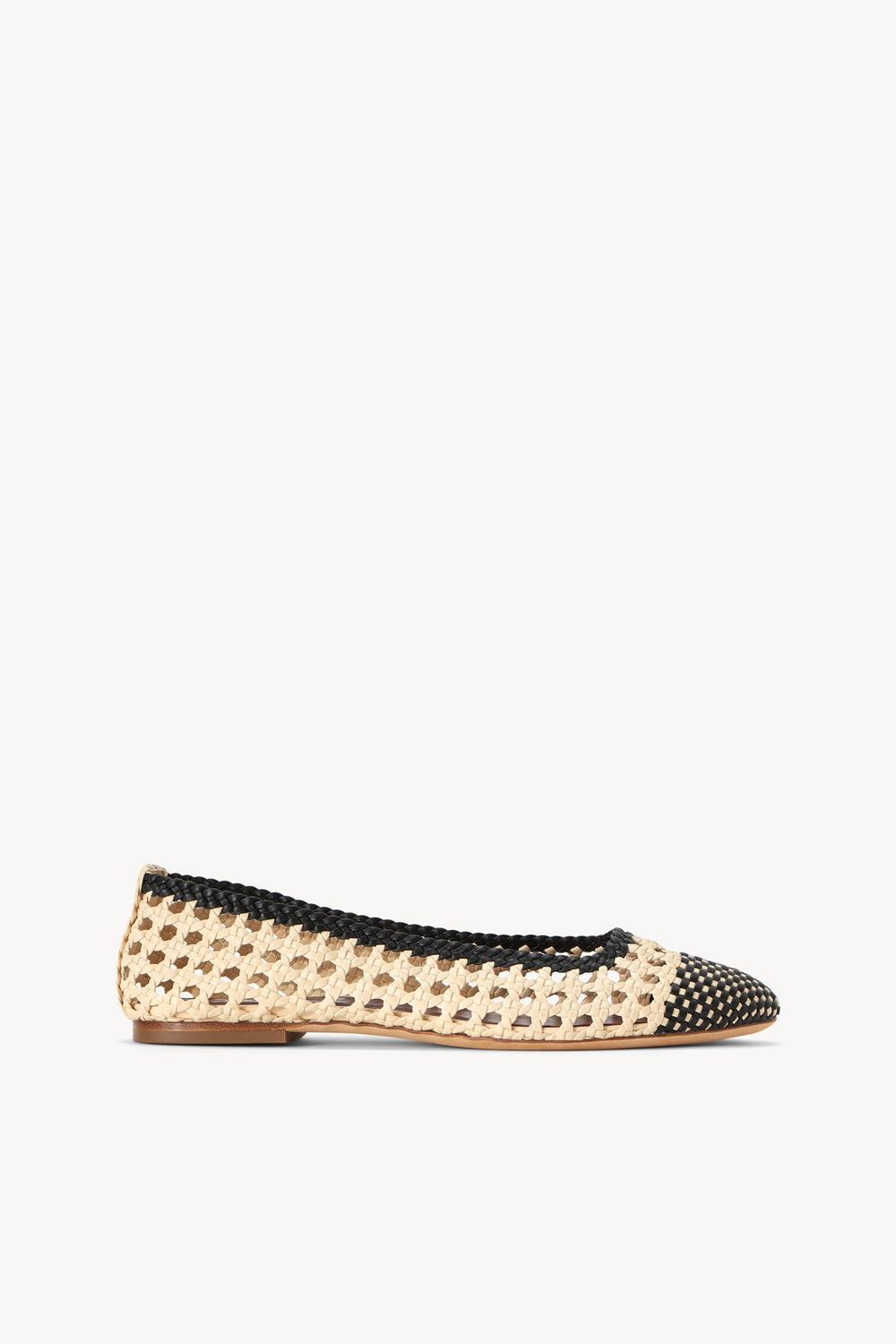 NELL CROCHET BALLERINA CREAM BLACK - STAUD US