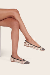 NELL CROCHET BALLERINA CREAM BLACK - STAUD US