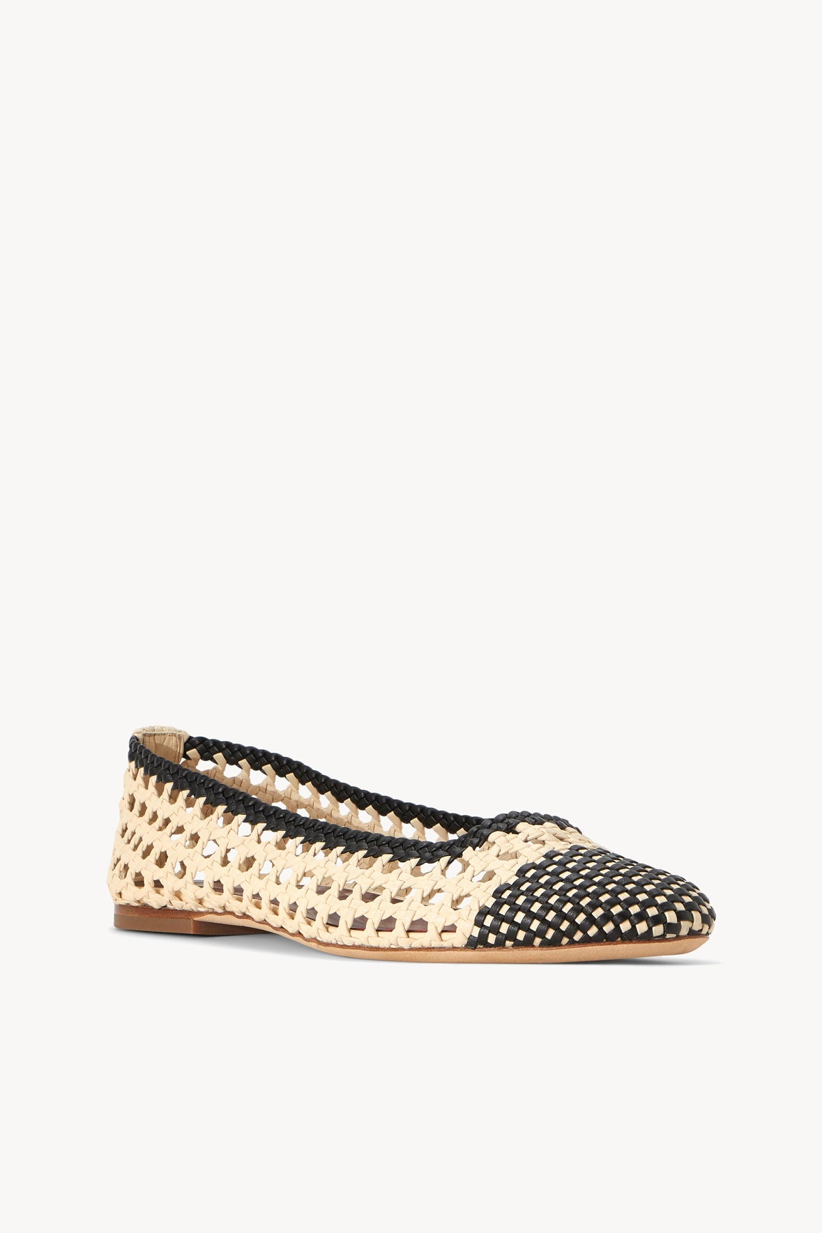NELL CROCHET BALLERINA CREAM BLACK - STAUD US